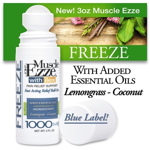 <strong>New! Muscle Ezze & Joint 3oz. Freeze Relief BLUE LABEL</strong><br><i>Fast acting topical analgesic!</i>