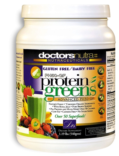<strong>New! GLUTEN FREE-DAIRY FREE PH50-GF Protein Greens Advanced!<BR><i>With Pea Protein, Brown Rice Protein and Hemp Protein!<BR>Natural Vanilla Flavor - Nature's Superfood</strong><br>Monthly Auto Ship</i>